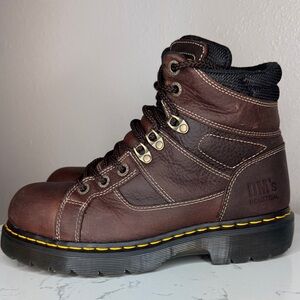 Dr. Martens Industrial Steel Toe Work Boots Men’s 8 Brown Leather